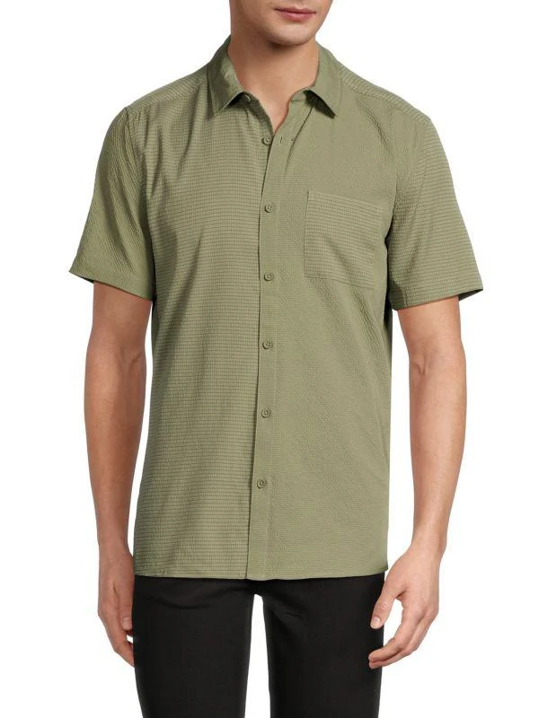 商品Kenneth Cole|Seersucker Textured Short-Sleeve Shirt,价格¥317,第1张图片