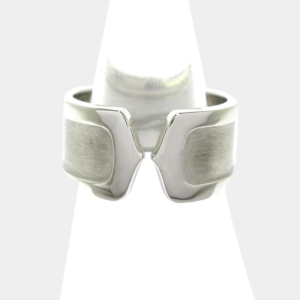 商品[二手商品] Cartier|Cartier Vintage Double C 18K White Gold Ring EU 54,价格¥10230,第1张图片