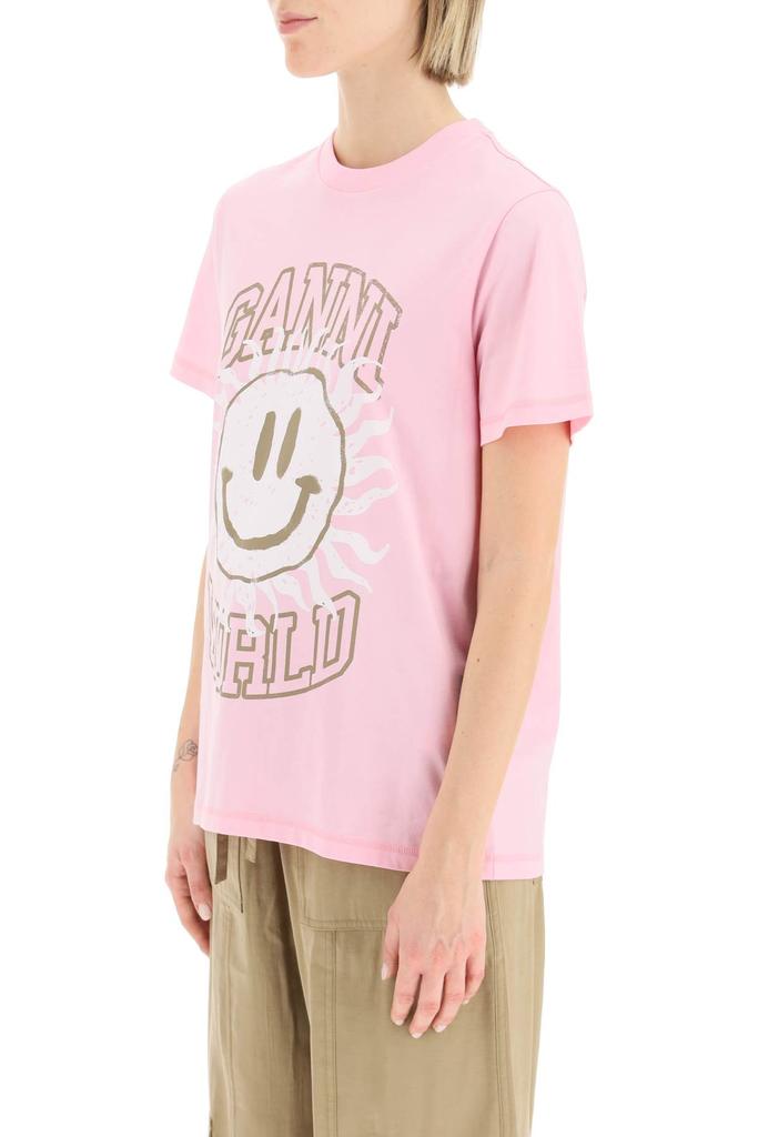 Ganni 'Smiley' Print T Shirt商品第4张图片规格展示