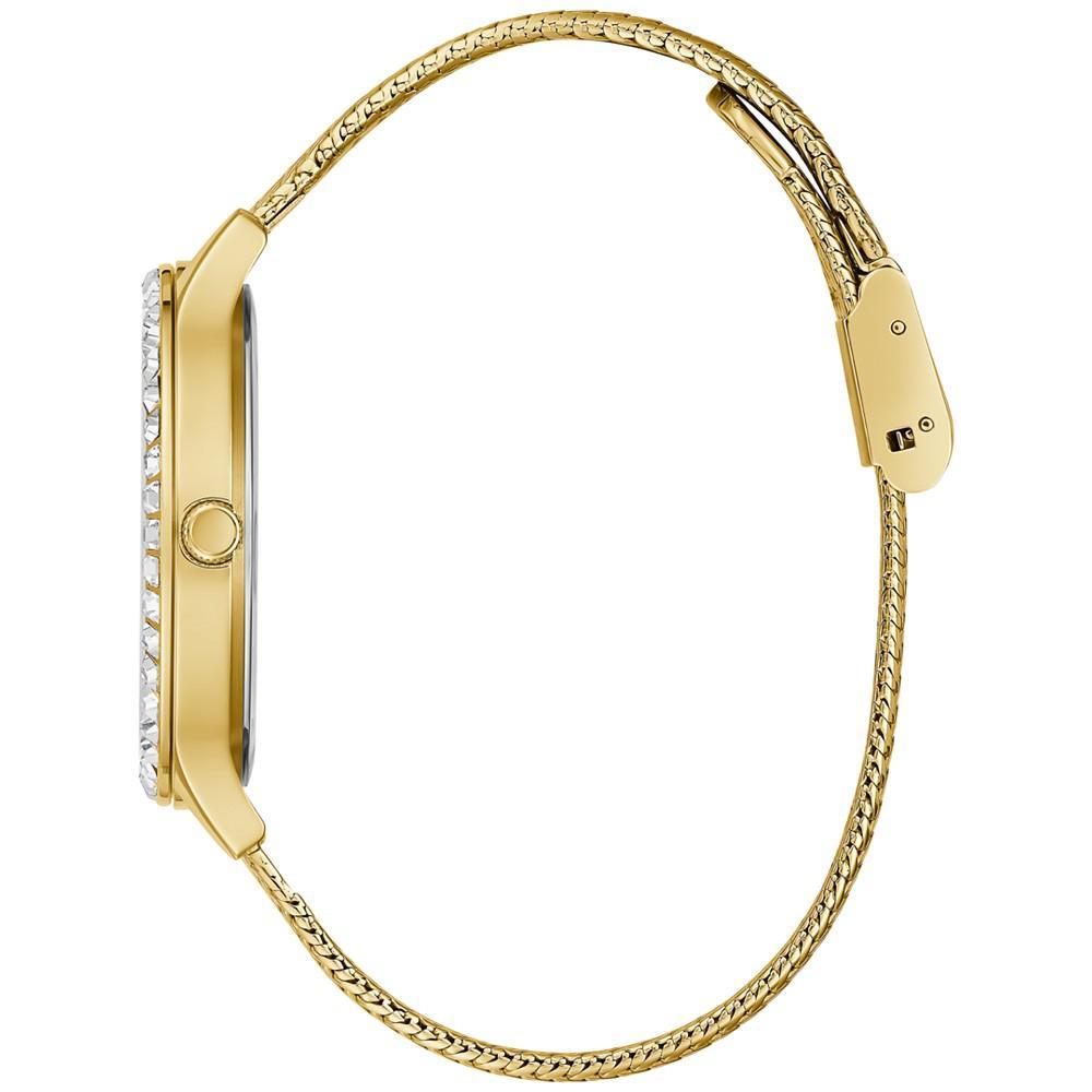 商品GUESS|Women's Gold-Tone Stainless Steel Mesh Bracelet Watch 38mm,价格¥1077,第7张图片详细描述