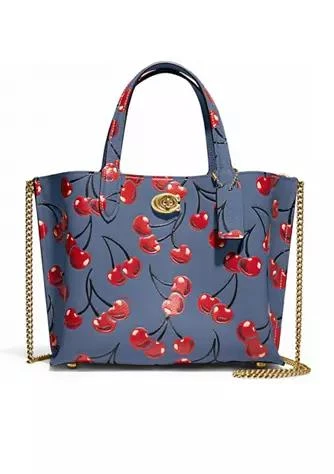 商品Coach|Cherry Print Willow Tote,价格¥1052,第1张图片