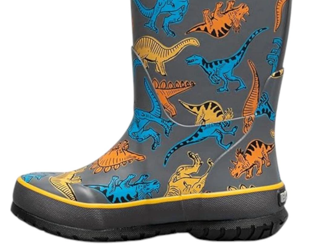 商品Bogs|Boy's Dino Rain Boots In Gray,价格¥406,第3张图片详细描述