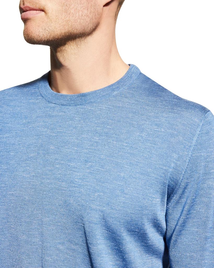 Men's Heathered Cotton Crewneck Sweater商品第5张图片规格展示