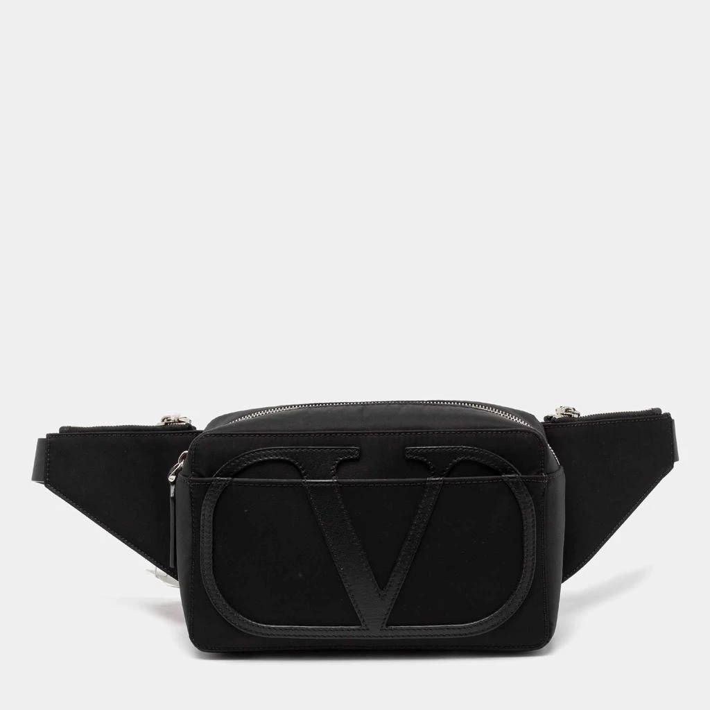 商品[二手商品] Valentino|Valentino Black Nylon and Leather VLogo Belt Bag,价格¥5236,第1张图片