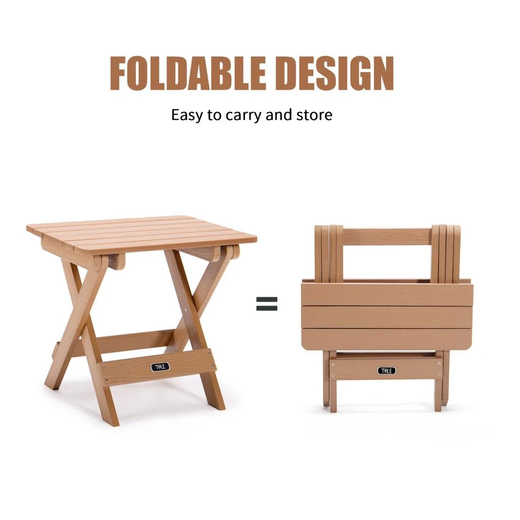 商品Simplie Fun|Adirondack Portable Folding Side Table Square All-Weather and Fade-Resistant Plastic,价格¥882,第3张图片详细描述