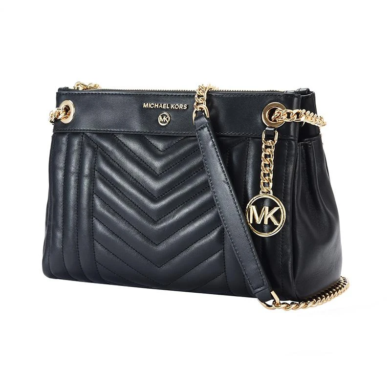 商品[国内直发] Michael Kors|MK 女包 送女友礼物 迈克·科尔斯 MICHAEL KORS 专柜款黑色绗缝皮质单肩斜��挎包 30H9GUSL1T BLACK,价格¥1980,第6张图片详细描述