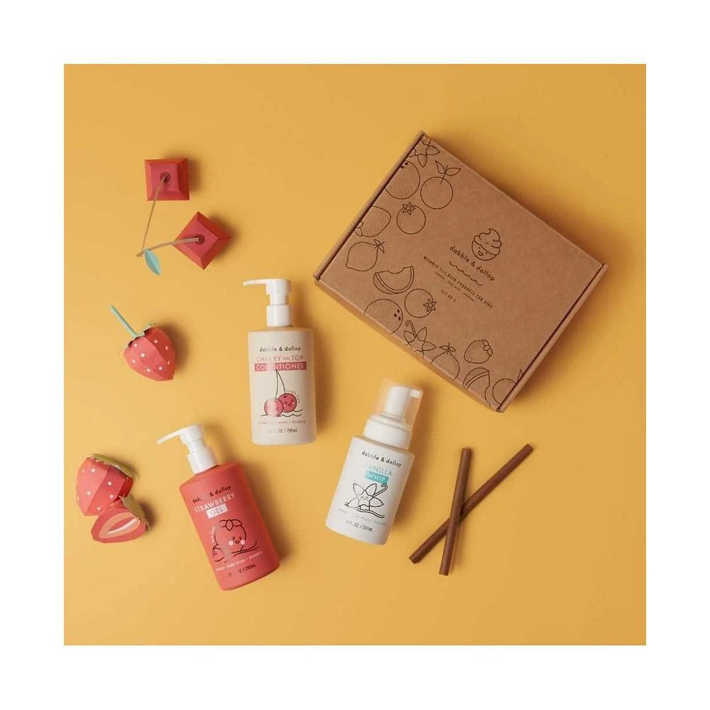 商品Dabble & Dollop|Cherry Berry Bundle - Strawberry, Vanilla and Cherry on Top Bath Set,价格¥339,第2张图片详细描述