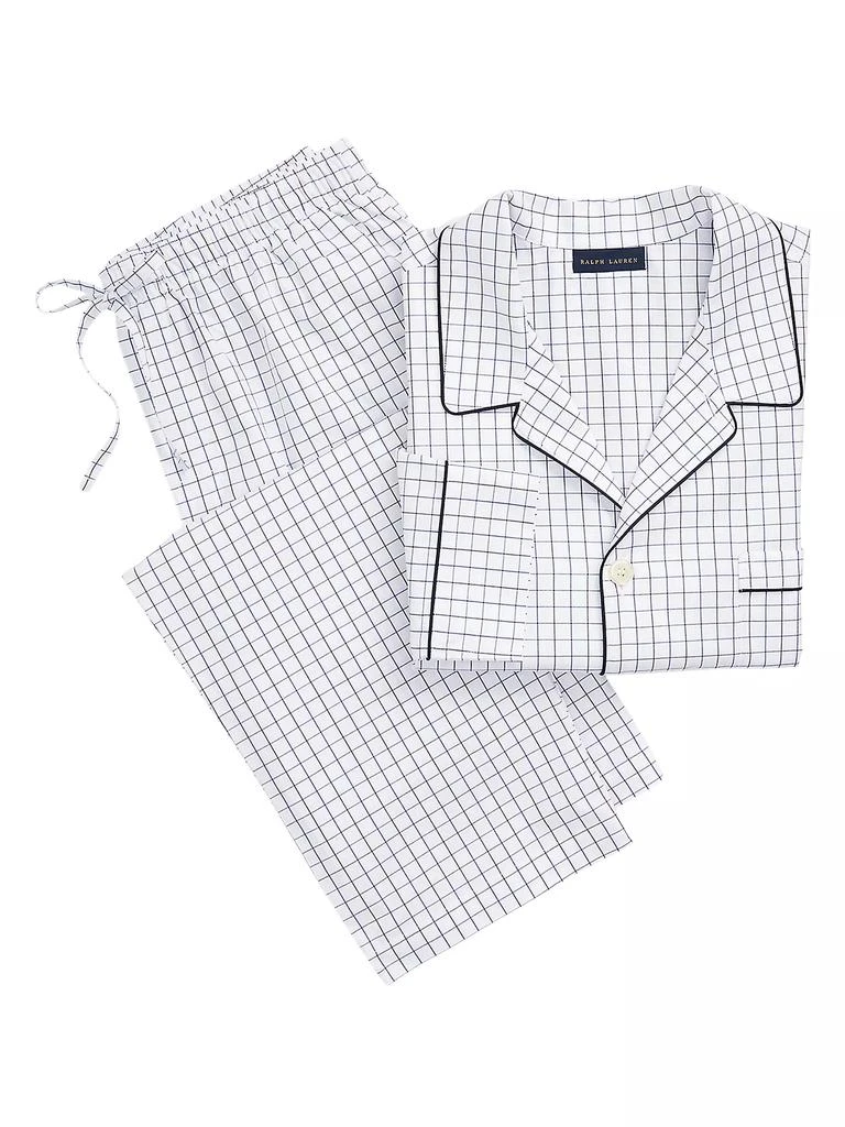 商品Ralph Lauren|Oxford 2-Piece Pajama Set,价格¥930,第1张图片