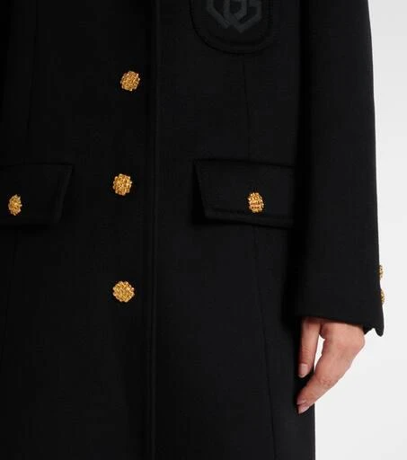 商品Gucci|Double G embroidered wool coat,价格¥27716,第5张图片详细描述