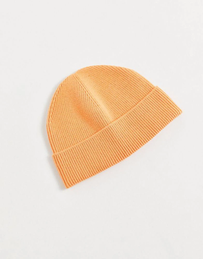 商品Weekday|Weekday stay cotton beanie in orange,价格¥72,第3张图片详细描述