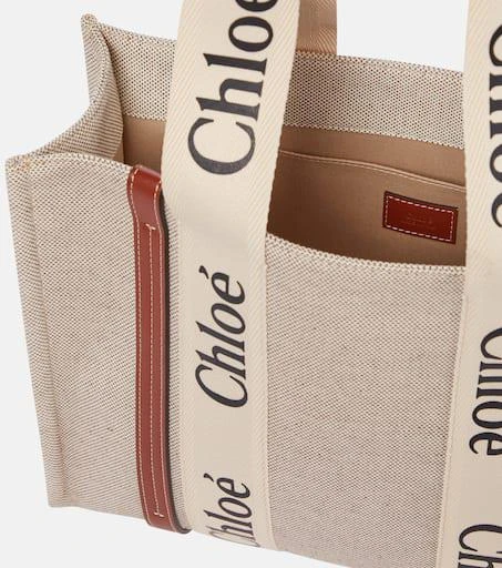 商品Chloé|Woody Medium canvas tote,价格¥9590,第3张图片详细描述