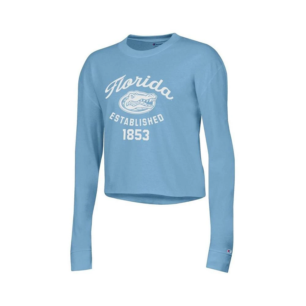 商品CHAMPION|Women's Blue Florida Gators Boyfriend Cropped Long Sleeve T-shirt,价格¥262,第3张图片详细描述