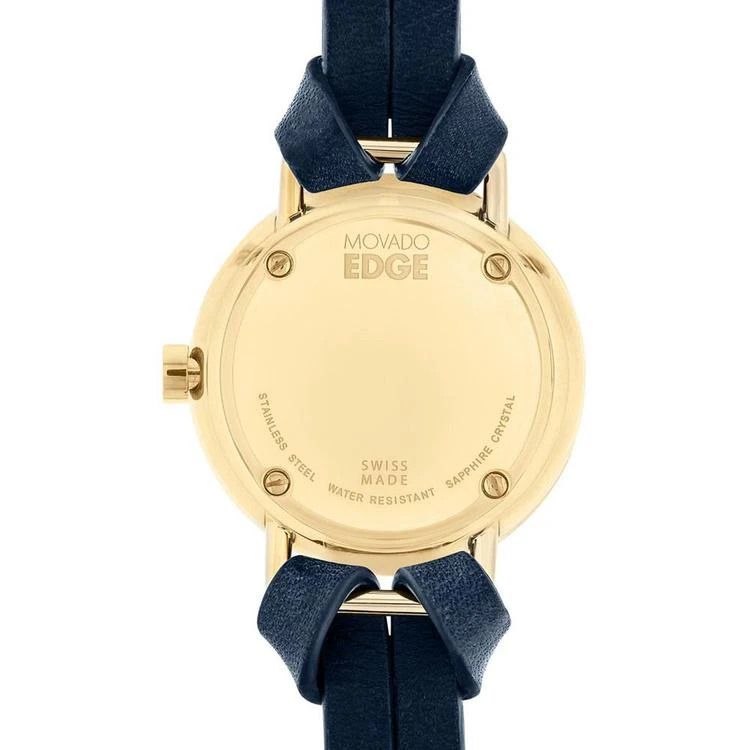 商品Movado|女士深蓝瑞界皮革表带腕表 34mm 3680036,价格¥3024,第4张图片详细描述