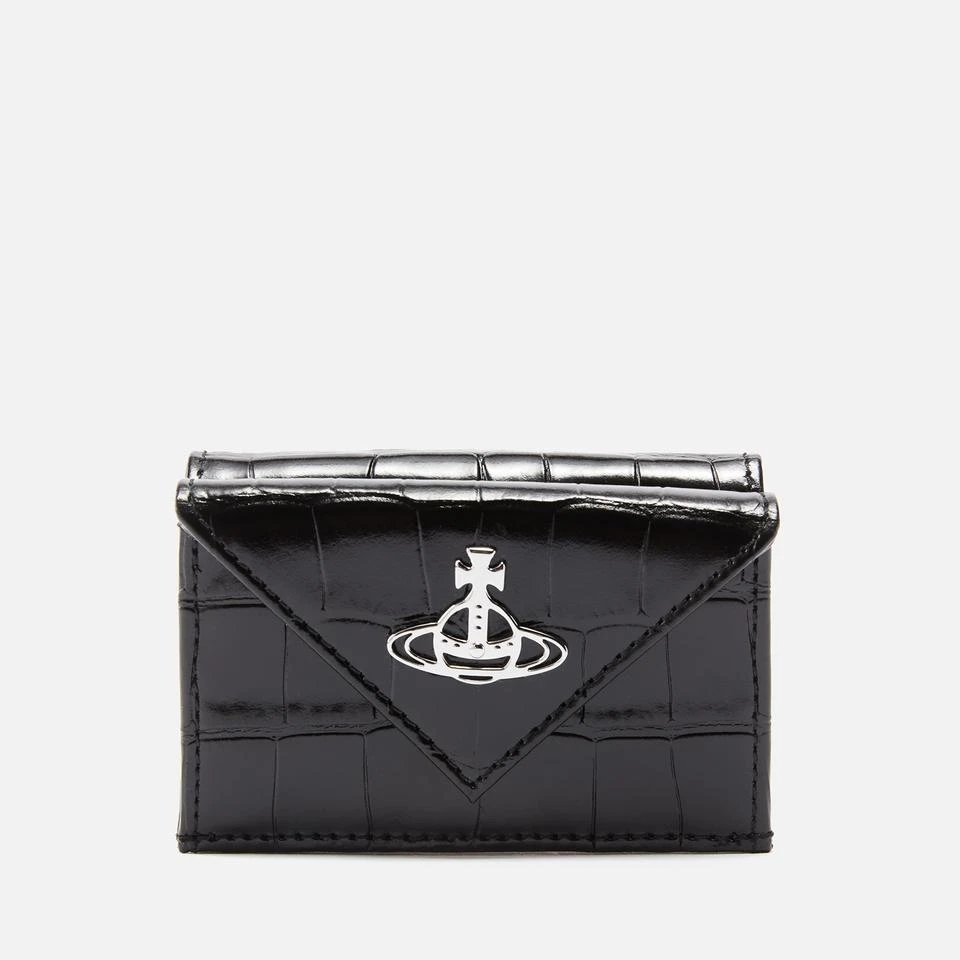 商品Vivienne Westwood|Vivienne Westwood Croc-Embossed Patent Leather Bifold Purse,价格¥1052,第1张图片