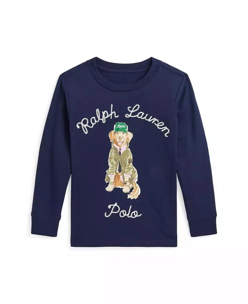 商品Ralph Lauren|Kid's Dog-Print Cotton Long-Sleeve T-shirt,价格¥281,第5张图片详细描述