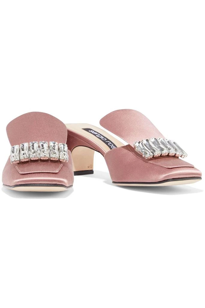 商品Sergio Rossi|sr1 crystal-embellished satin mules,价格¥1616,第2张图片详细描述