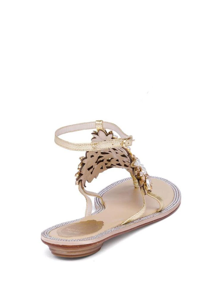 商品Rene Caovilla|Embellished Metallic Snakeskin Sandals,价格¥5666,第2张图片详细描述