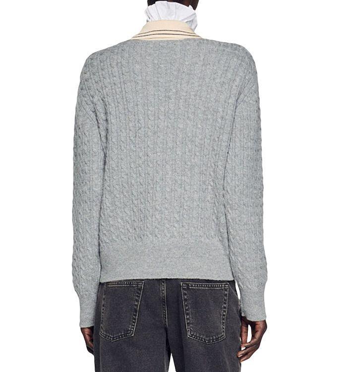 商品Sandro|Nea Cable Knit Sweater,价格¥1286,第4张图片详细描述