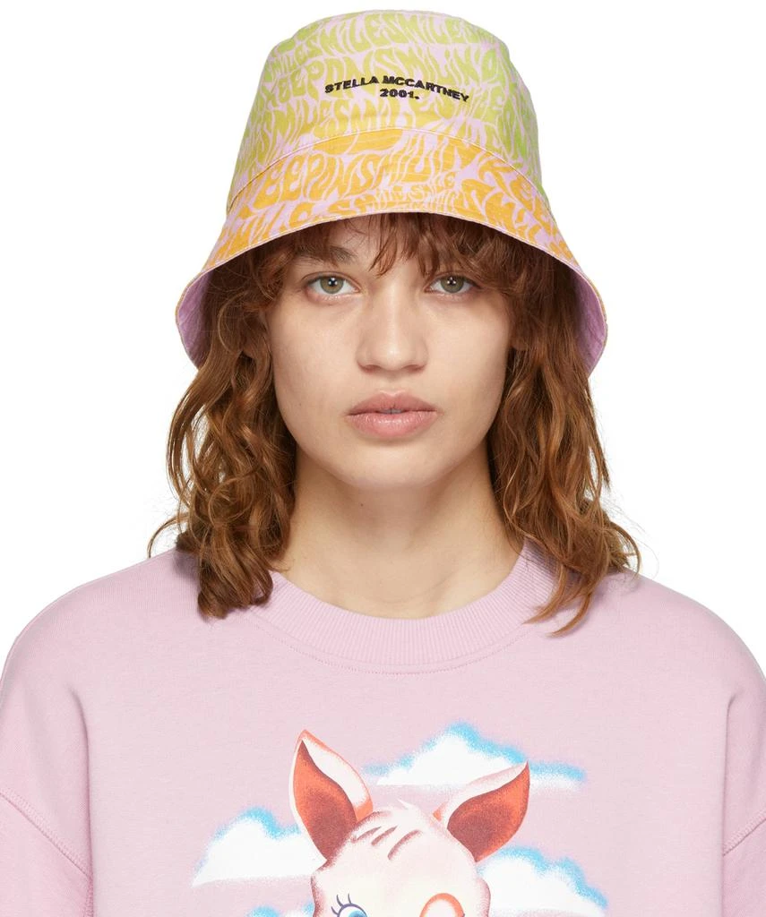 商品Stella McCartney|Reversible Pink & Multicolor Cotton Bucket Hat,价格¥1286,第1张图片