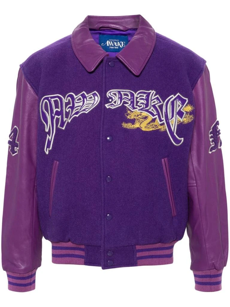 商品Awake NY|AWAKE NY - Dragon Embroidered Varsity Jacket,价格¥6272,第1张图片