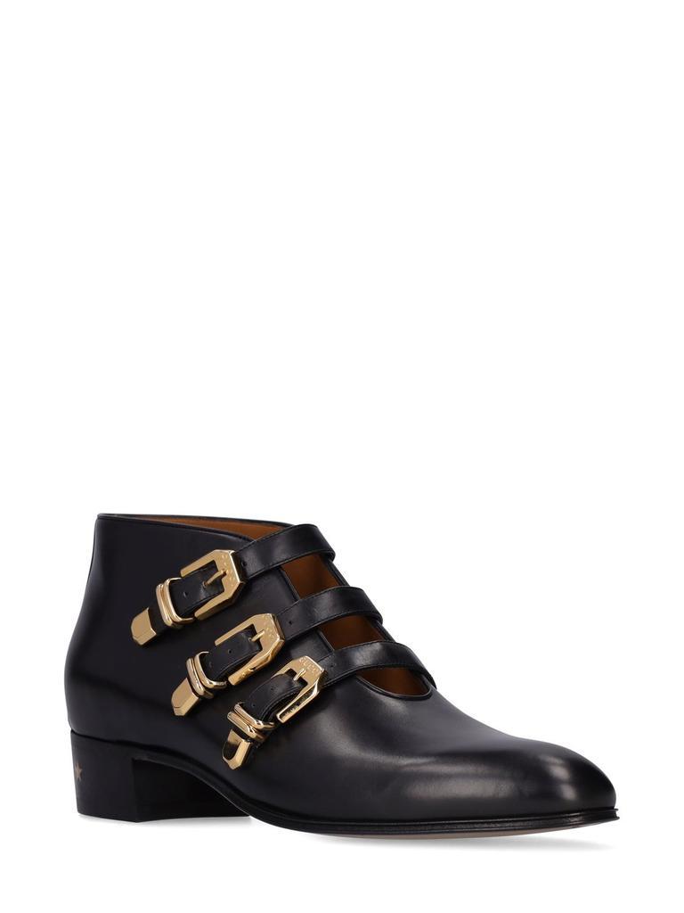 商品Gucci|Worsh Leather Ankle Boots,价格¥11535,第4张图片详细描述