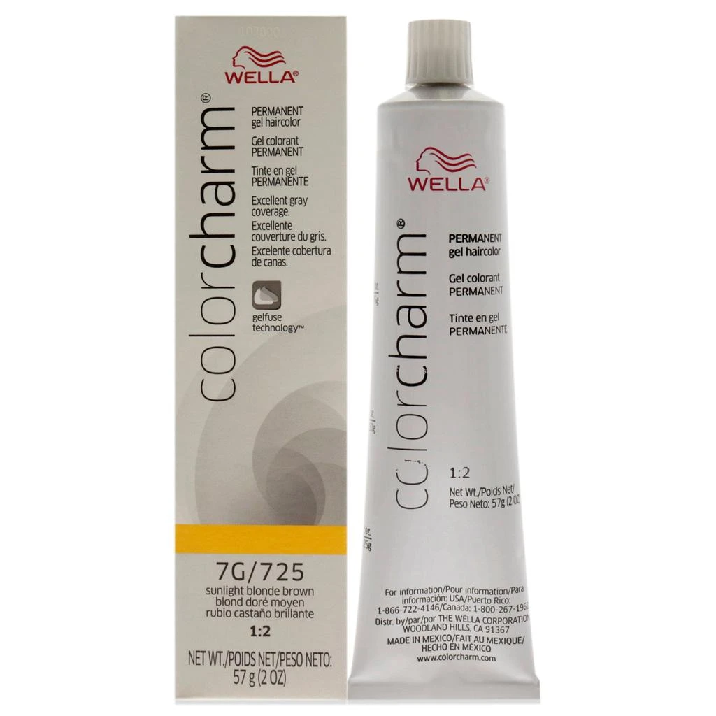 商品Wella|Color Charm Permanent Hair Color Gel - 725 7G Sunlight Blonde Brown by  for Unisex - 2 oz Hair Color,价格¥131,第1张图片