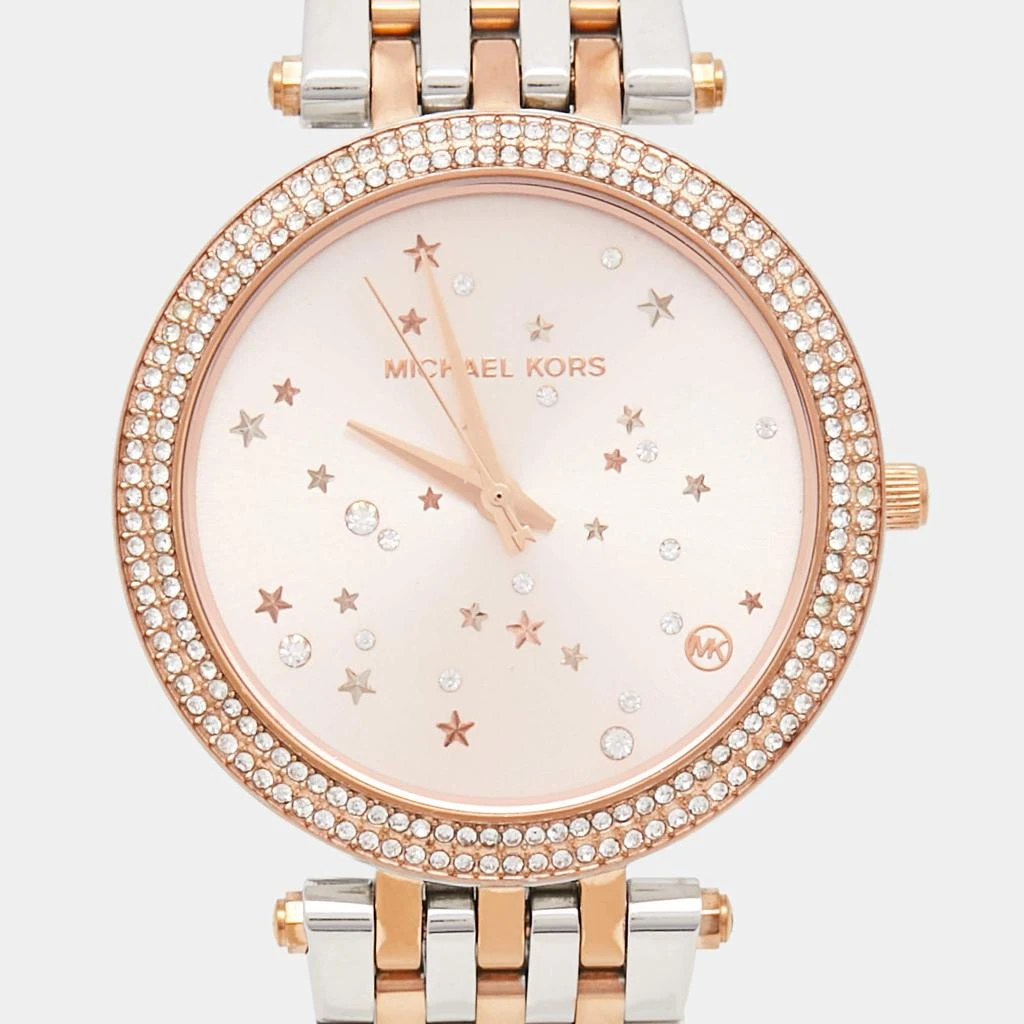 商品[二手商品] Michael Kors|Michael Kors Pink Two-Tone Stainless Steel Darci MK3726 Women's Wristwatch 39 mm,价格¥908,第3张图片详细描述