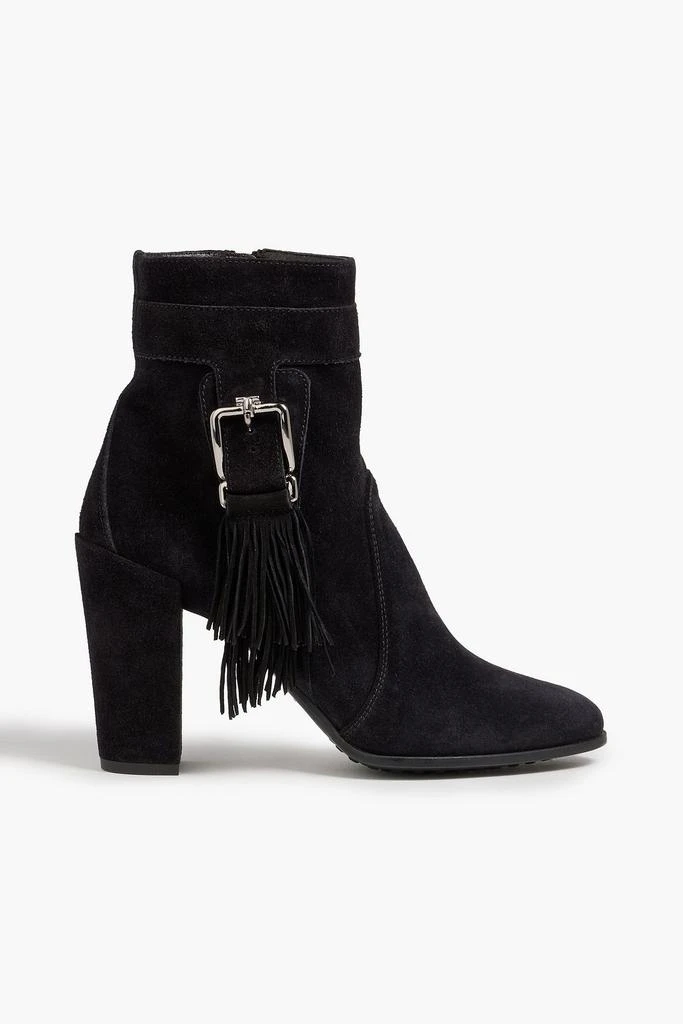 商品Tod's|Buckled fringed suede ankle boots,价格¥3624-¥3631,第1张图片