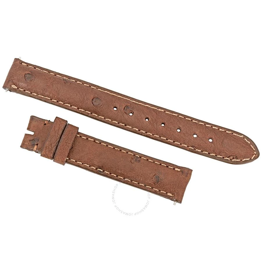 商品Hadley Roma|14 MM Matte Brown Ostrich Leather Strap,价格¥298,第1张图片