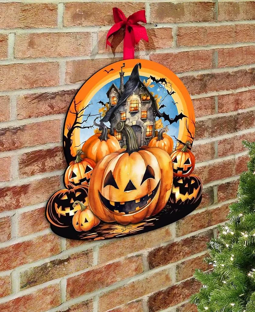 商品Designocracy|Holiday Door Decor Wooden Wall Decor Haunted House G. DeBrekht,价格¥989,第5张图片详细描述