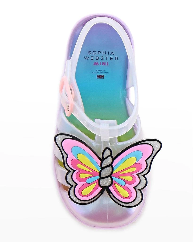 商品Sophia Webster|Girl's Unicorn Horn & Butterfly Wing Jelly Sandals, Baby/Toddlers,价格¥470,第3张图片详细描述