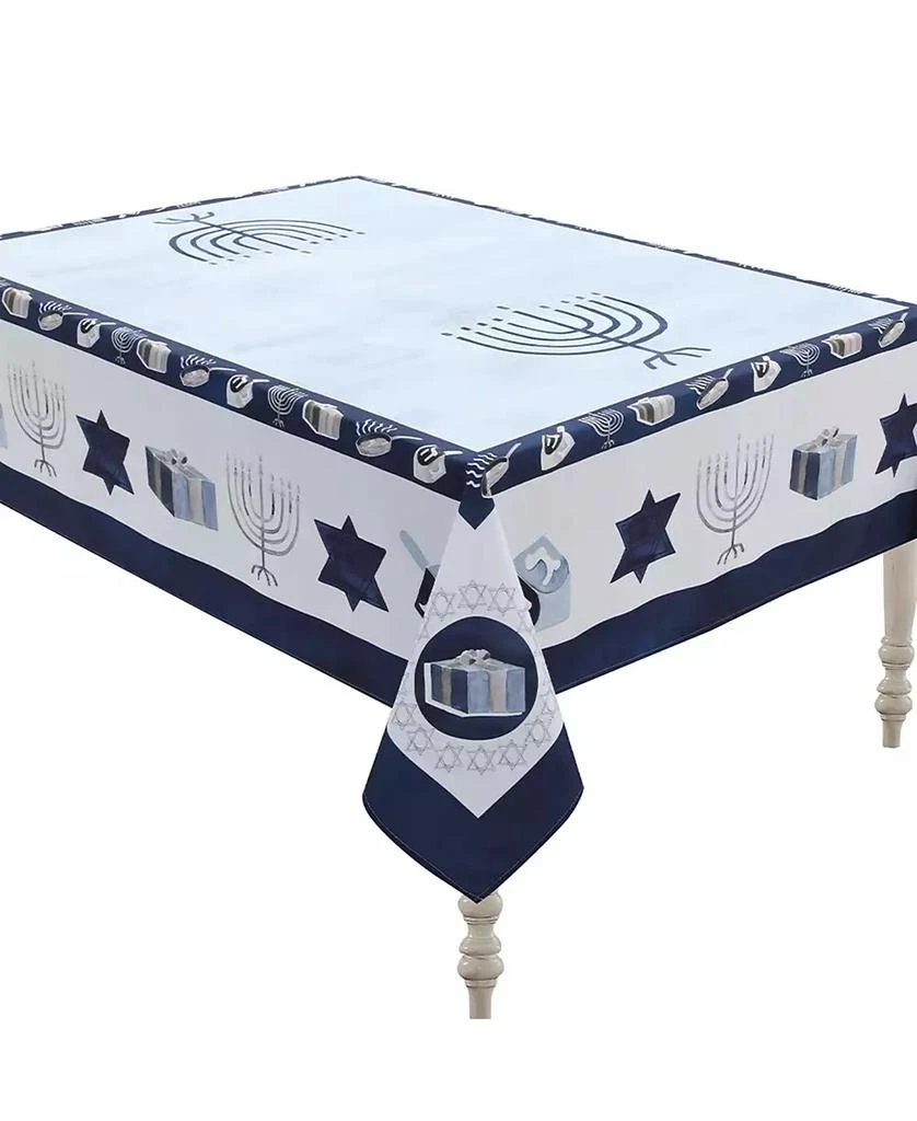 商品Laural Home|Happy Hanukkah Tablecloth,价格¥650,第3张图片详细描述