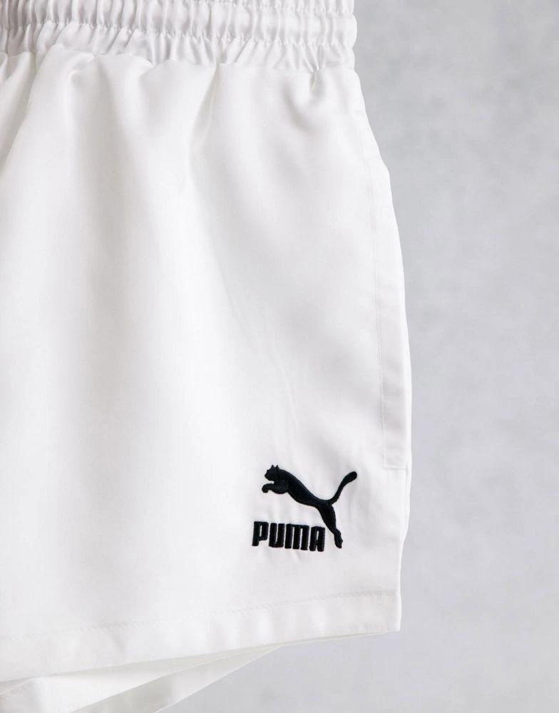 商品Puma|Puma summer luxe satin shorts in white,价格¥124,第3张图片详细描述