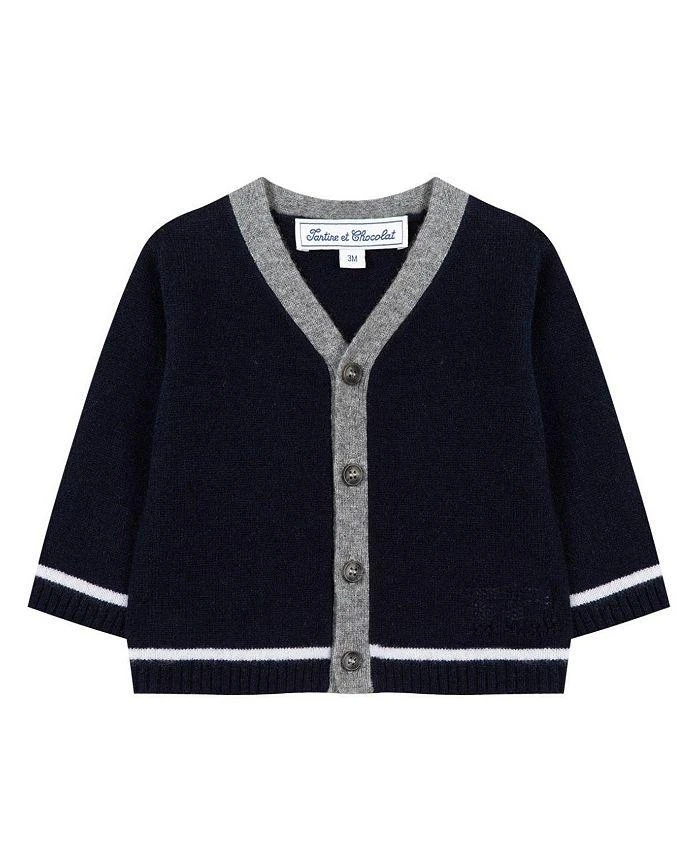 商品Tartine et Chocolat|Boys' Marine Cashmere Cardigan - Baby, Little Kid,价格¥773,第1张图片