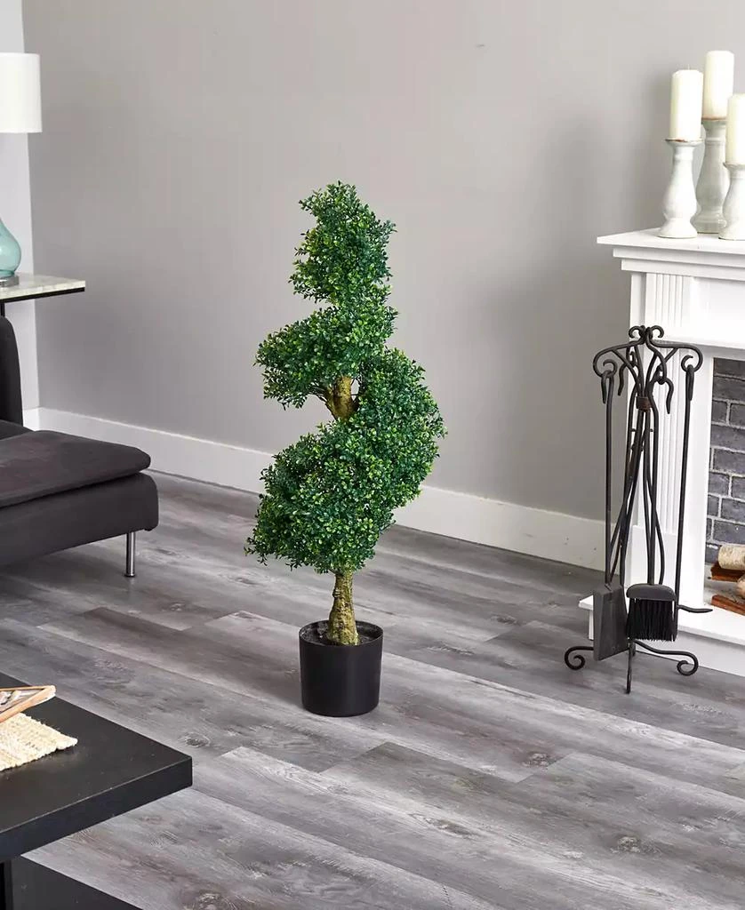 商品NEARLY NATURAL|4' Spiral Boxwood Artificial Tree, UV Resistant,价格¥1376,第5张图片详细描述