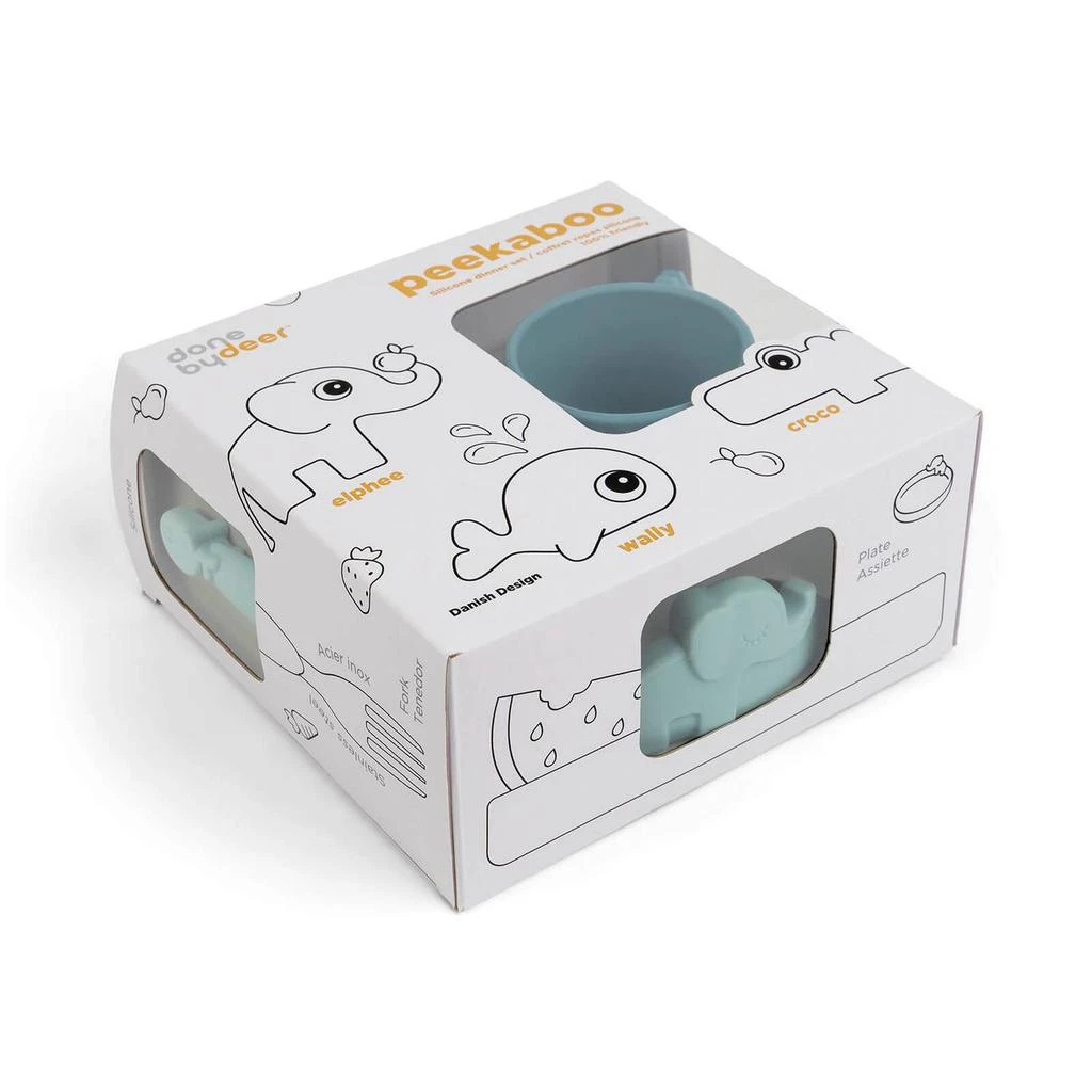 商品Done by Deer|Done by Deer Peekaboo Dinner Set - Deer Friends - Blue,价格¥215,第5张图片详细描述