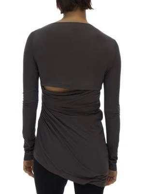 商品Helmut Lang|Scala Asymmetric Drape Top,价格¥1053,第3张图片详细描述