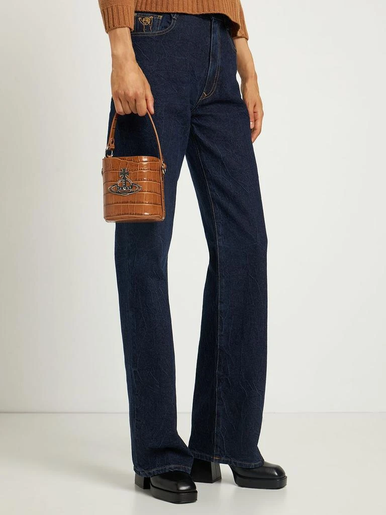 商品Vivienne Westwood|Small Daisy Croc Embossed Top Handle Bag,价格¥3944,第2张图片详细描述