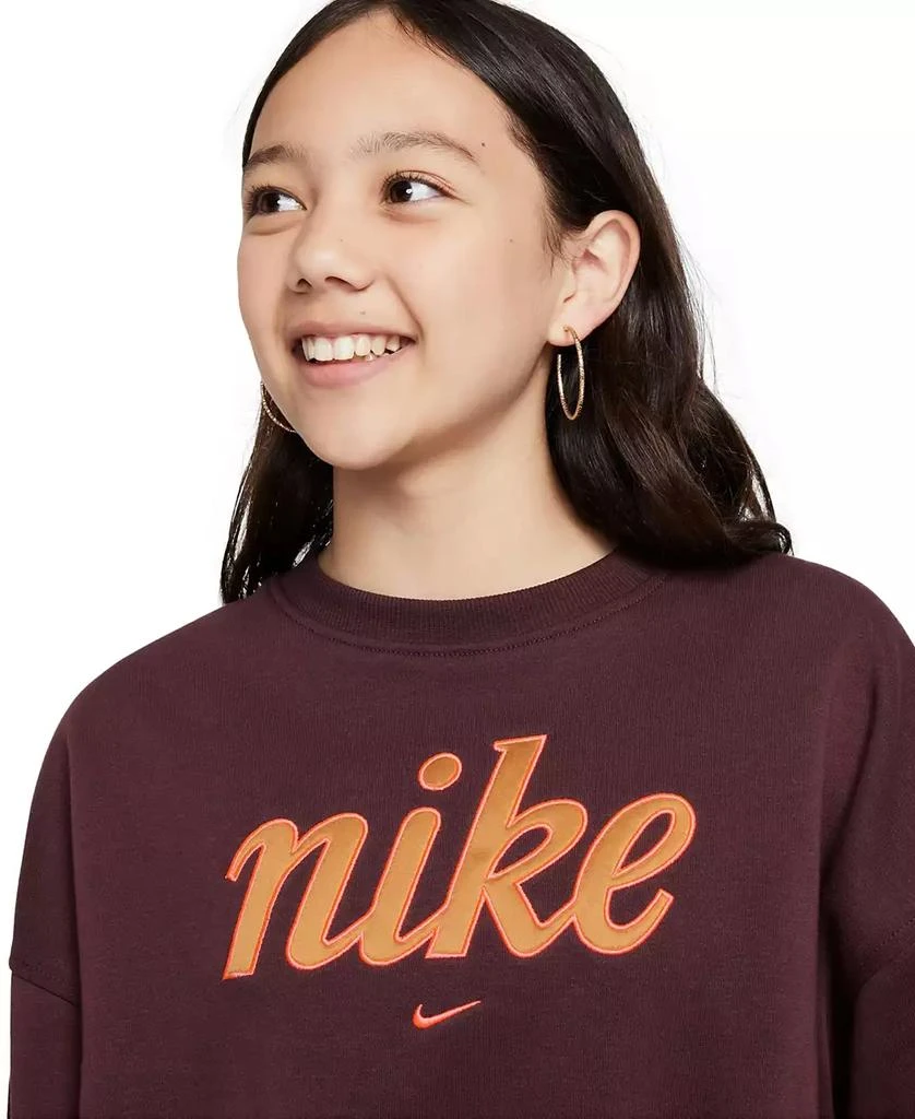 商品NIKE|Big Girls Sportswear Club Fleece Crew-Neck Sweatshirt,价格¥262,第3张图片详细描述