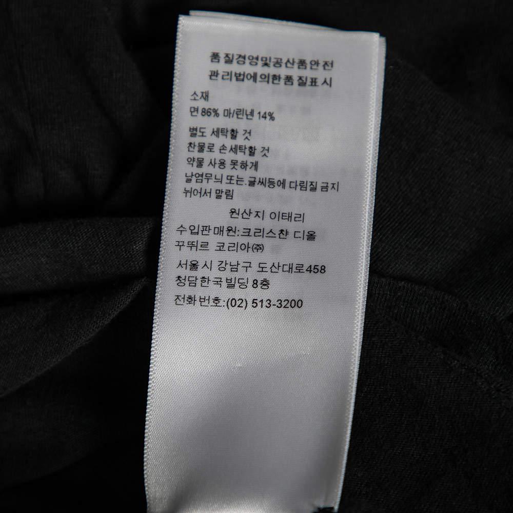 Dior Black Printed Cotton Short Sleeve T-Shirt M商品第10张图片规格展示