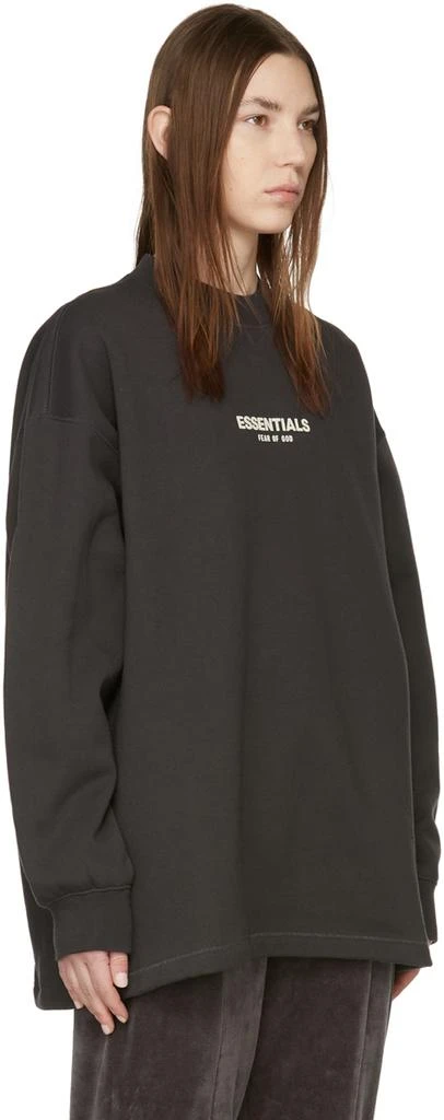 商品Essentials|Essentials黑色女士宽松圆领卫衣,价格¥620,第2张图片详细描述
