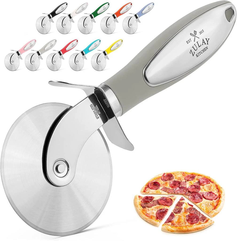 商品Zulay Kitchen|Premium Stainless Steel Pizza Slicer Wheel,价格¥143,第1张图片