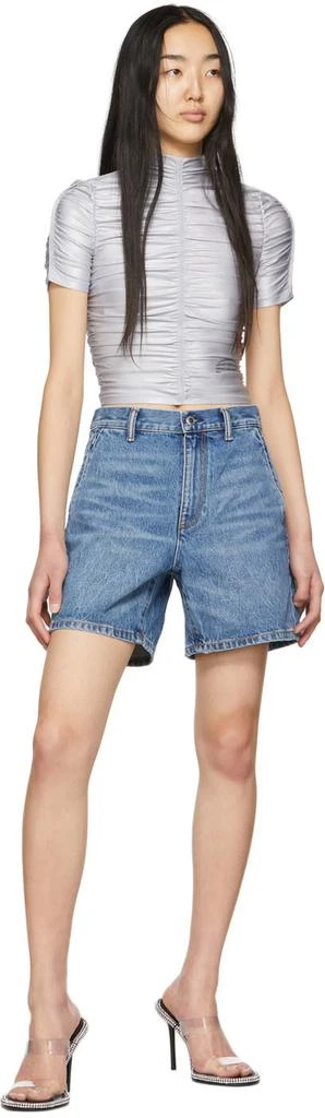 商品Alexander Wang|Indigo Invisible Zip Boy Shorts,价格¥1100,第4张图片详细描述