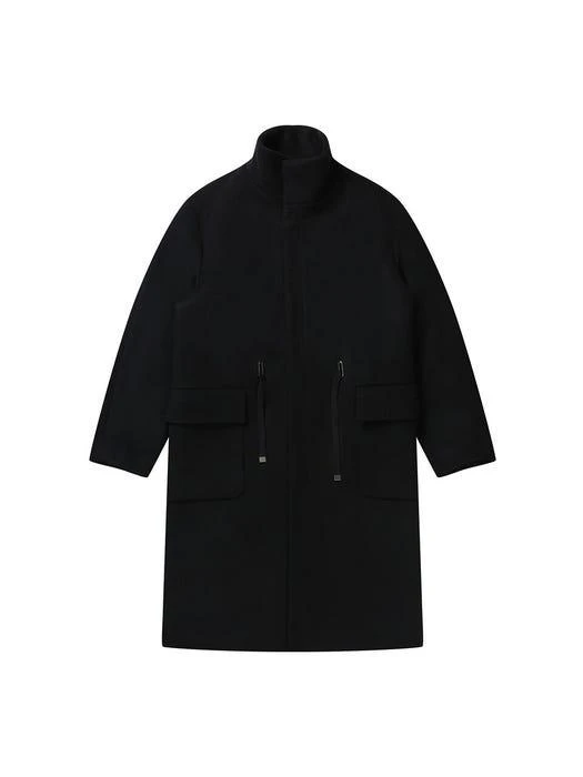 商品SOLEW|Band Collar Coat Black,价格¥3036,第2张图片详细描述