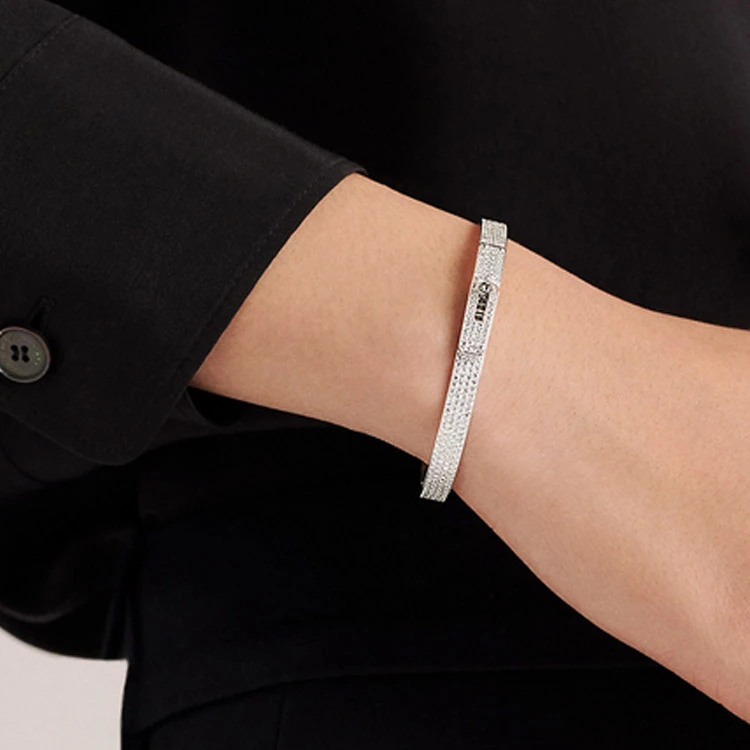 商品[国内直发] Hermes|爱马仕 满钻精致 K金 手镯 女款,价格¥200733,第4张图片详细描述