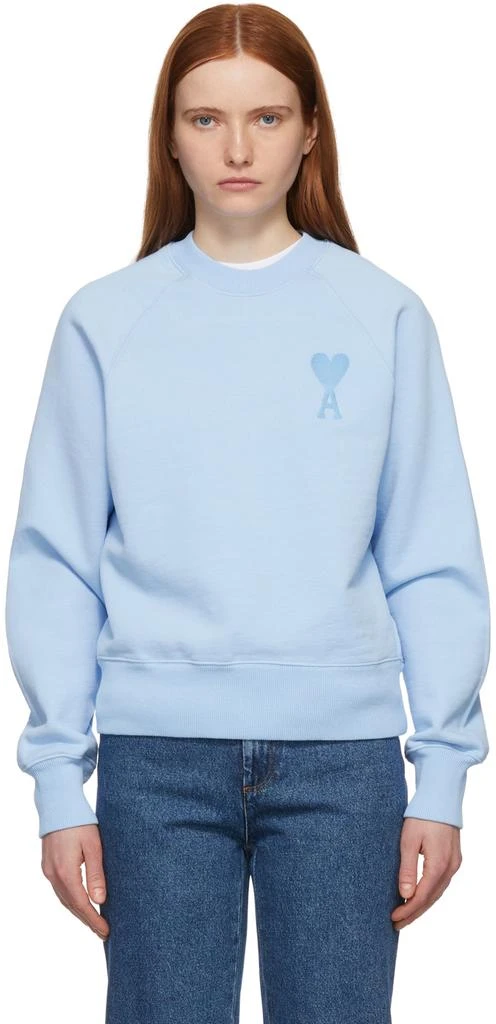 商品AMI|Blue Ami de Cœur Sweatshirt,价格¥844,第1张图片