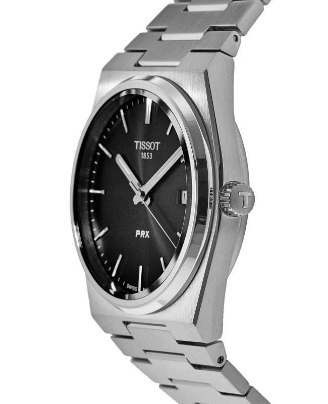 商品Tissot|Tissot PRX Quartz Black Dial Steel Men's Watch T137.410.11.051.00,价格¥2377,第3张图片详细描述