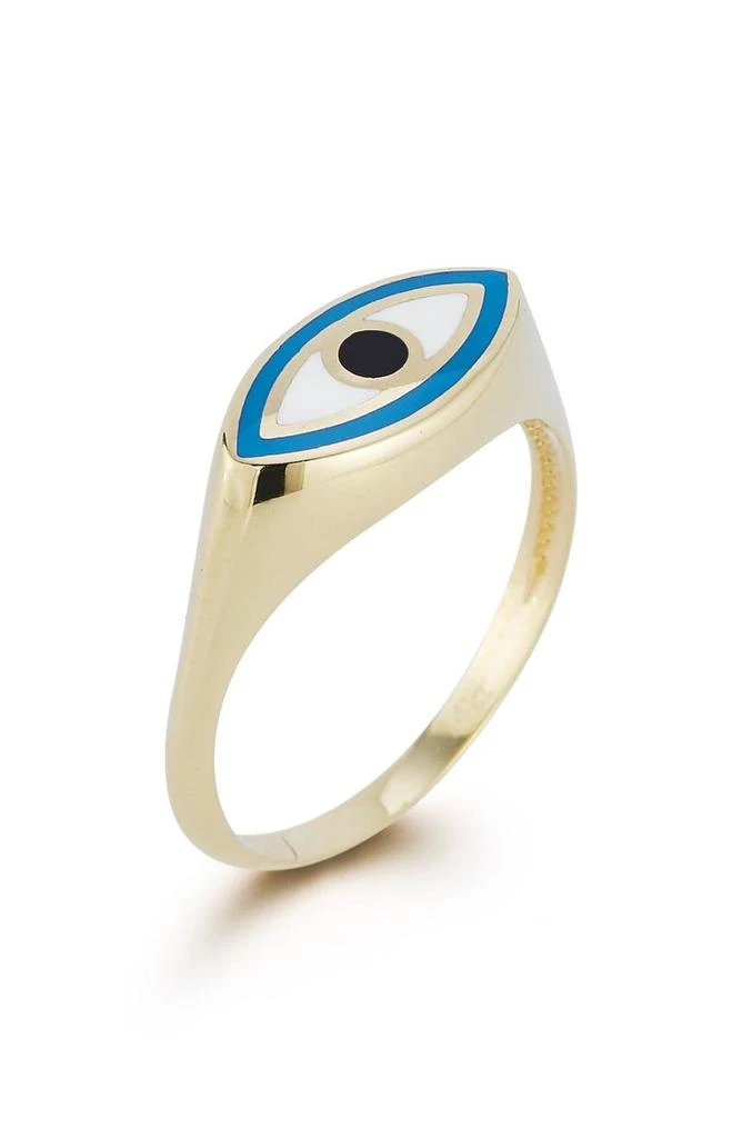 商品EMBER FINE JEWELRY|14K Gold Evil Eye Ring - Size 6,价格¥2596,第2张图片详细描述