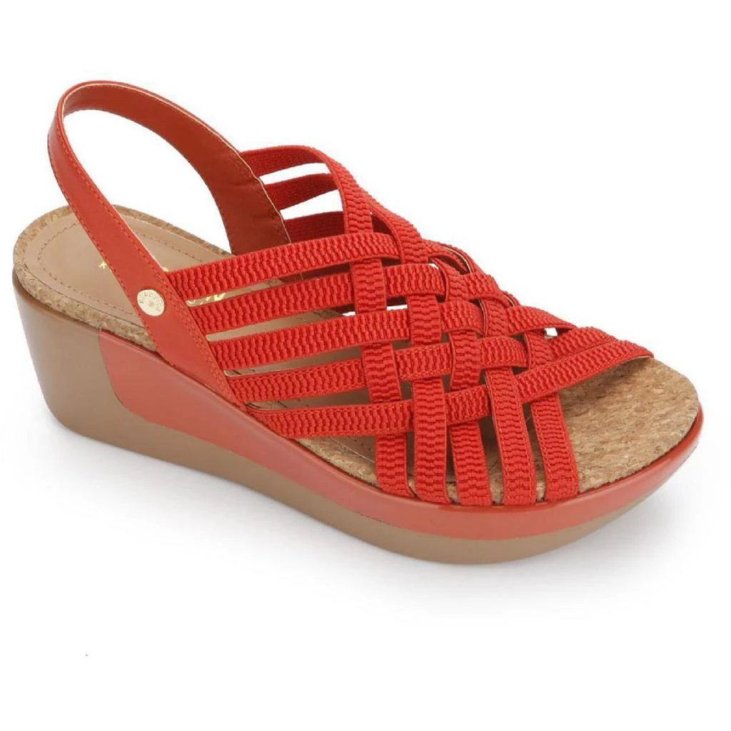 商品Kenneth Cole|Kenneth Cole Reaction Womens Pepea Weave Metallic Strappy Wedge Sandals,价格¥175,第1张图片