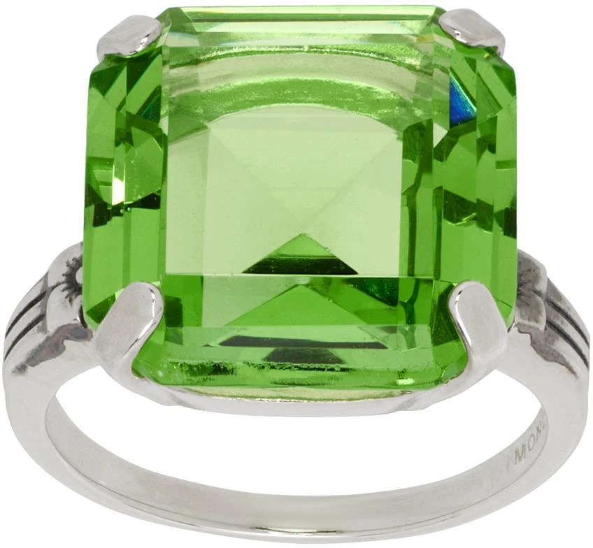 商品Mondo Mondo|Silver & Green Leroy Ring,价格¥3117,第1张图片